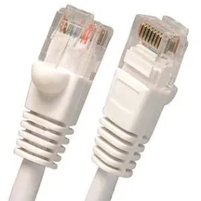 125Ft Cat5E UTP Ethernet Network Booted Cable White