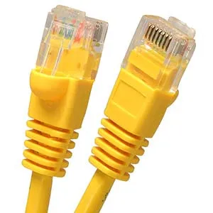 1.5Ft Cat5E UTP Ethernet Network Booted Cable Yellow