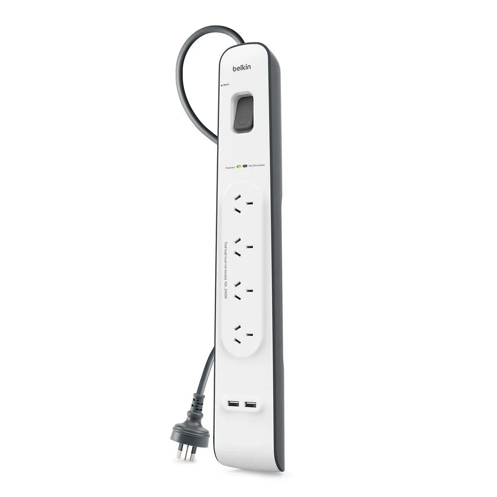 2.4 Amp USB Charging 4-outlet Surge Protection Strip