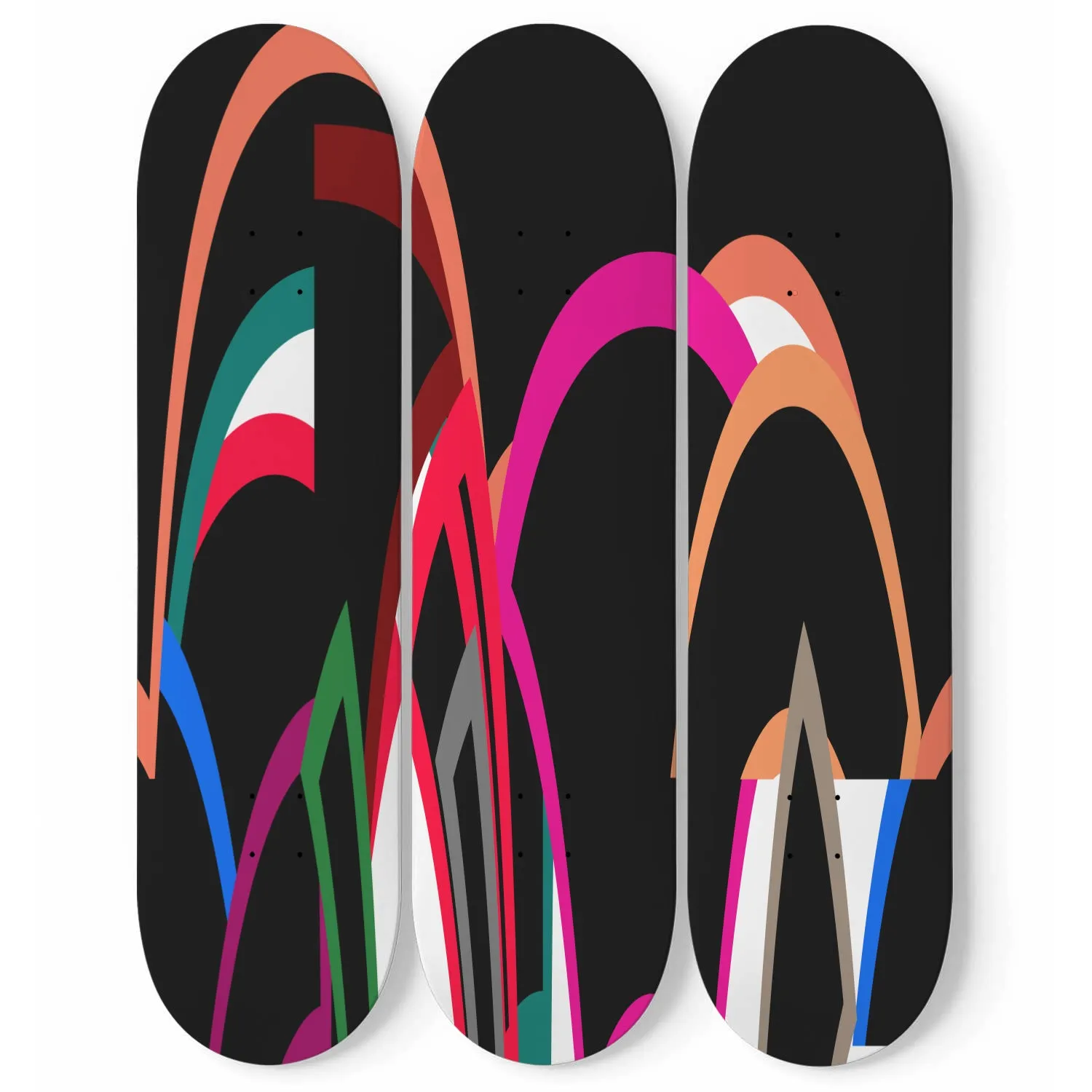 3 skateboard  wall art