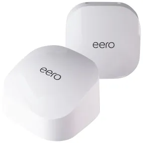 Amazon eero 6 Dual-Band Mesh Wi-Fi 6 Routers (2-Pack) - White (N010211)