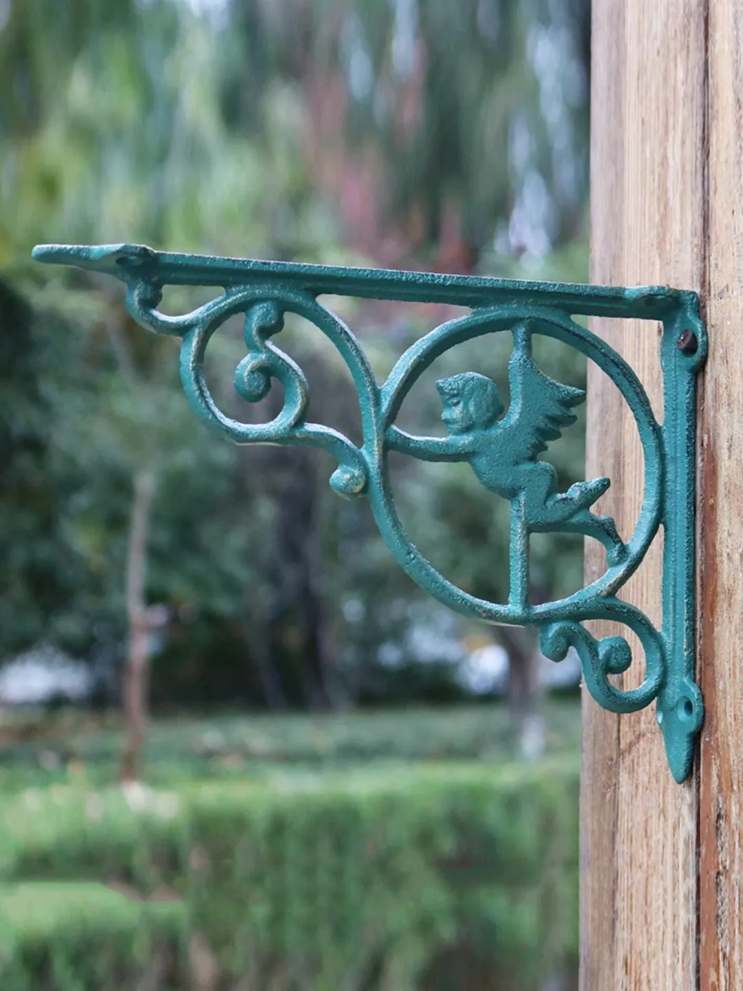 Angel Cherub Cast Iron Decorative Shelf Set