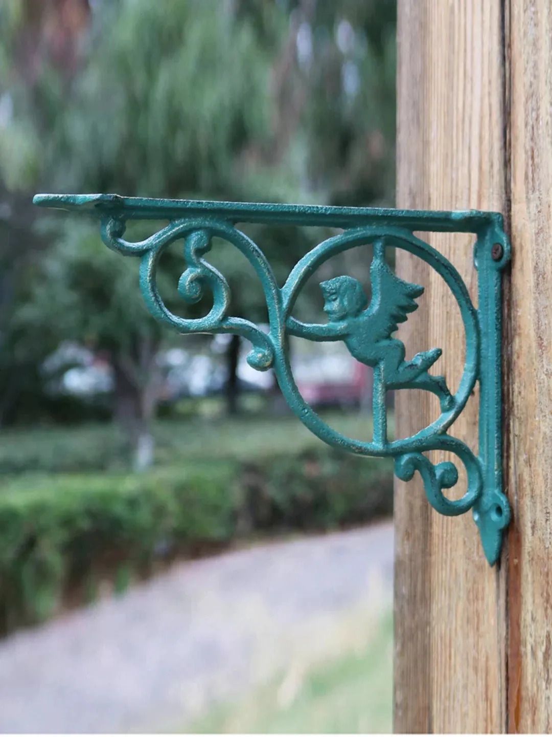 Angel Cherub Cast Iron Decorative Shelf Set