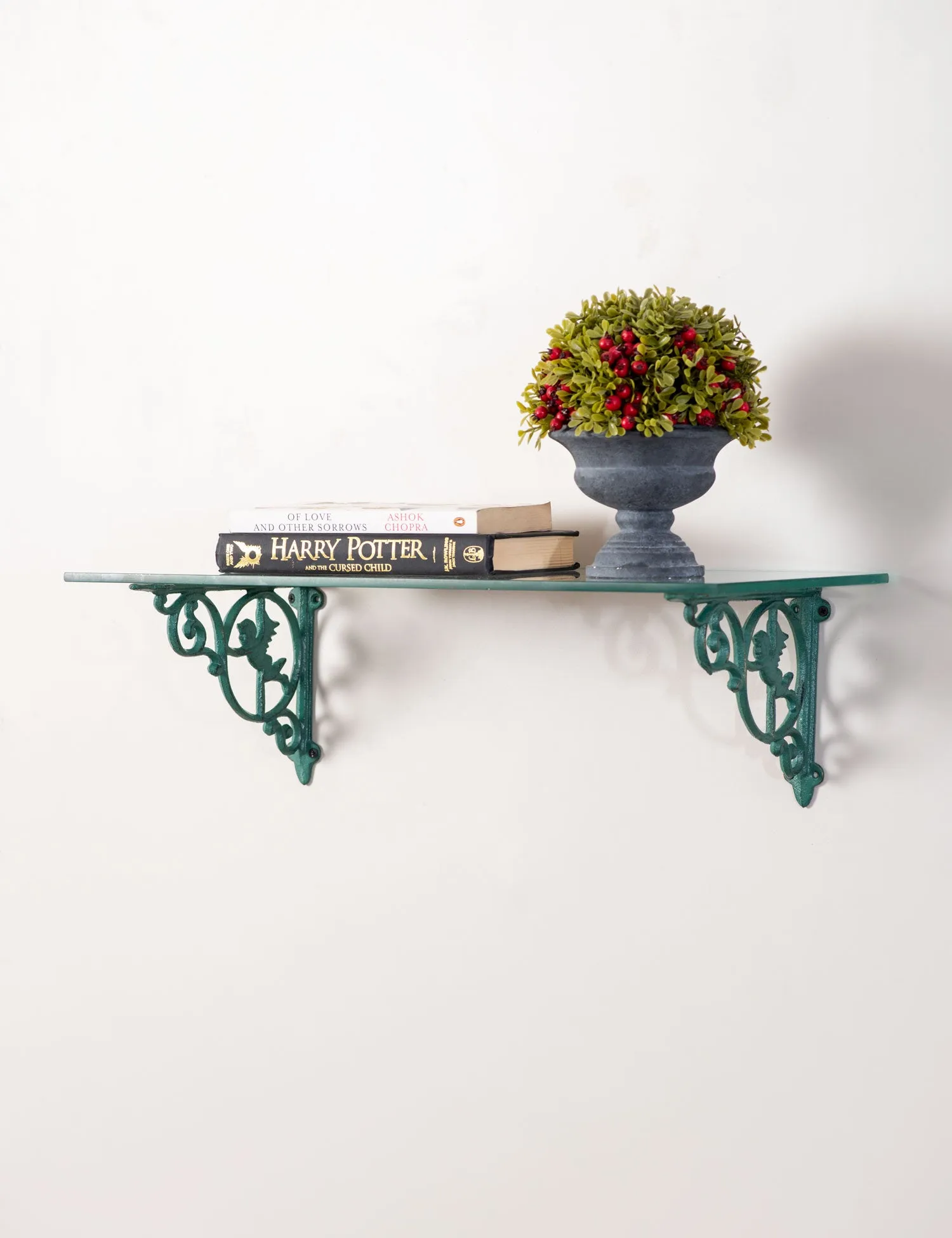 Angel Cherub Cast Iron Decorative Shelf Set