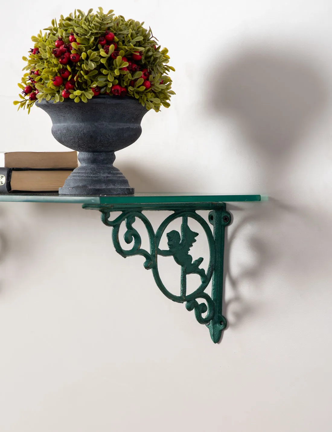 Angel Cherub Cast Iron Decorative Shelf Set