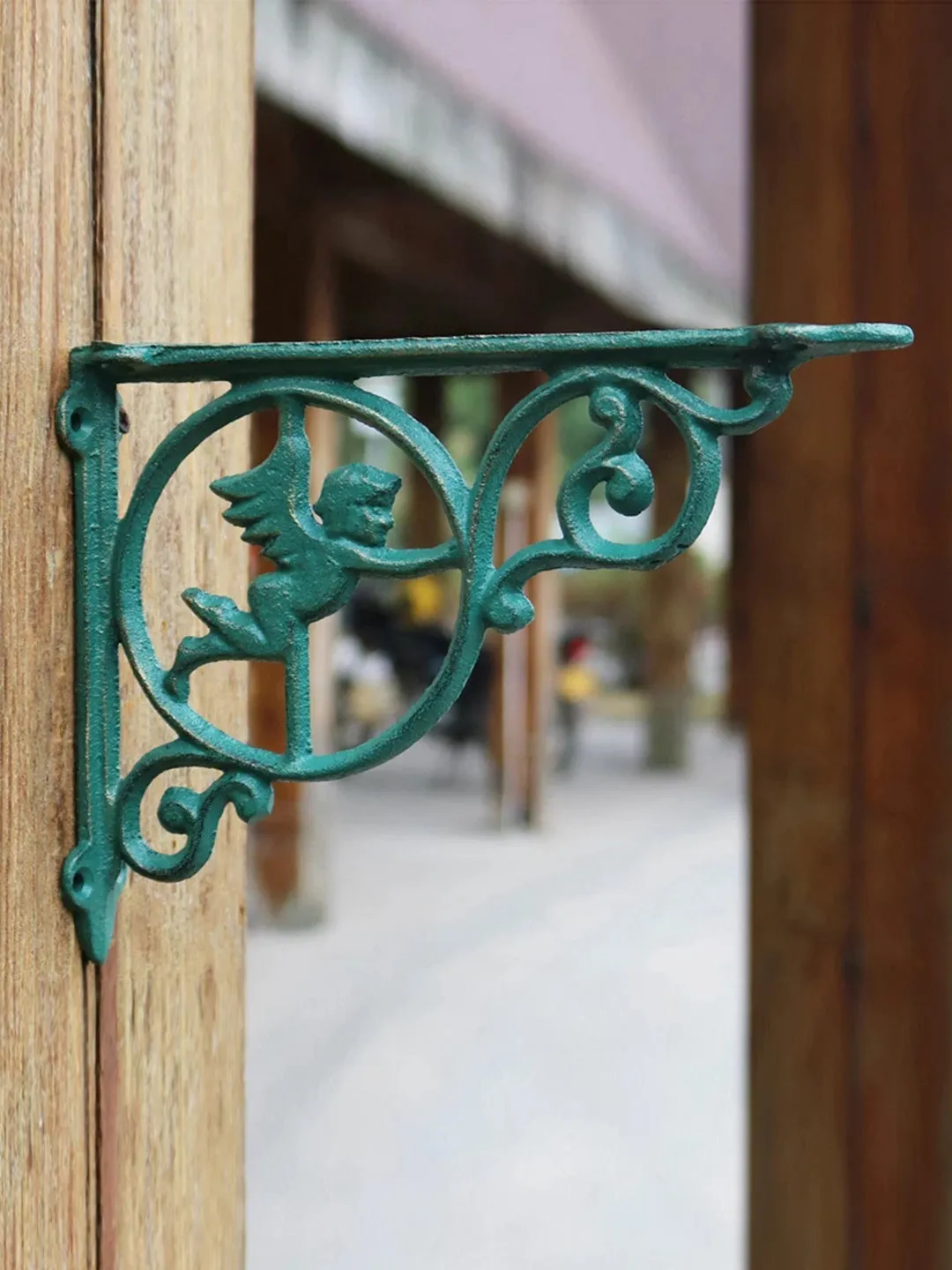 Angel Cherub Cast Iron Decorative Shelf Set