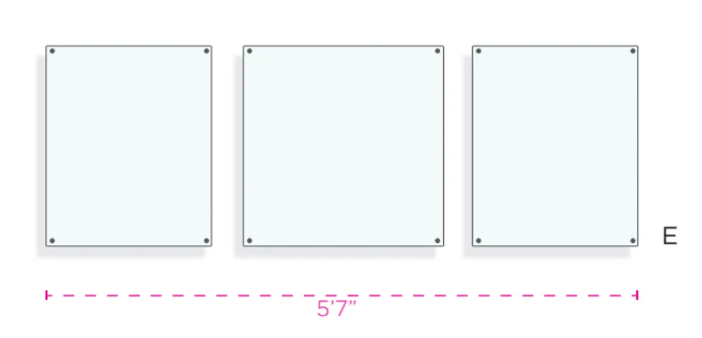 Armonia Double Panel Set of Three (4016D/4016DG)