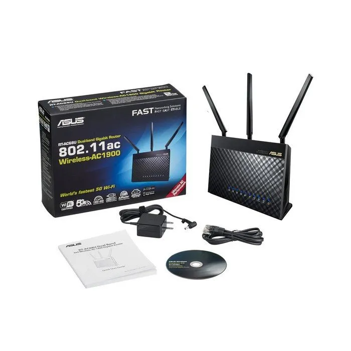 ASUS RT-AC68U 802.11ac Dual-Band AiMesh Wireless-AC1900 Gigabit Router