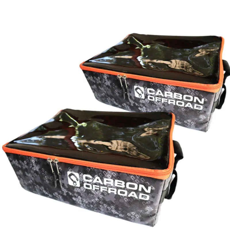 Carbon Offroad 2-Piece Compact Gear Cube Storage and Recovery Bags Bundle