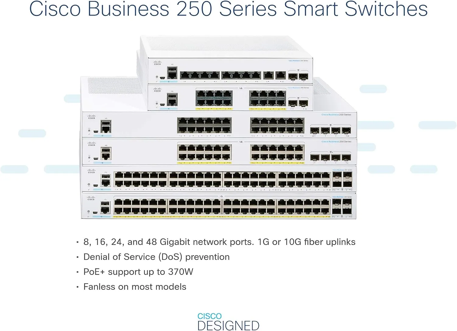 Cisco Business CBS220 16-Port Gigabit (130W PoE )   2-Port Gigabit SFP Uplink 智能交換機 (CBS220-16P-2G-UK / NE-2216P2G) 3年保用