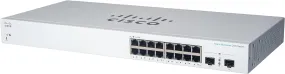 Cisco Business CBS220 16-Port Gigabit (130W PoE )   2-Port Gigabit SFP Uplink 智能交換機 (CBS220-16P-2G-UK / NE-2216P2G) 3年保用