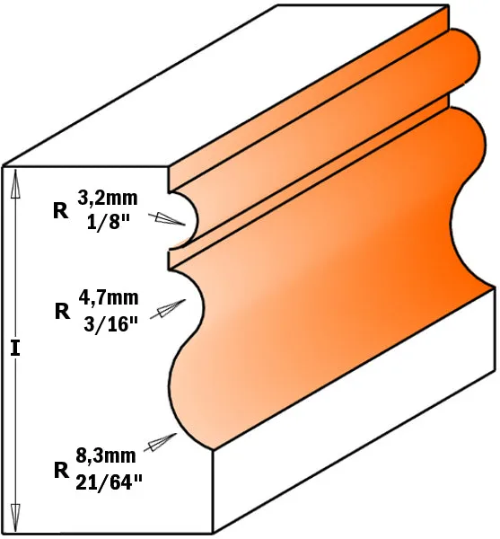 CMT Molding Router Bit 2 Flute Carbide Tipped