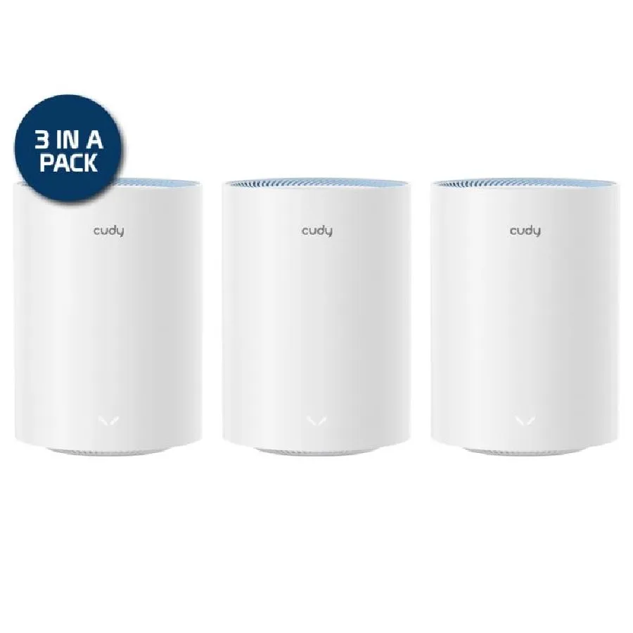 Cudy Dual Band AC 1200Mbps Fast Ethernet Mesh 3 Pack | M1200 (3-Pack)