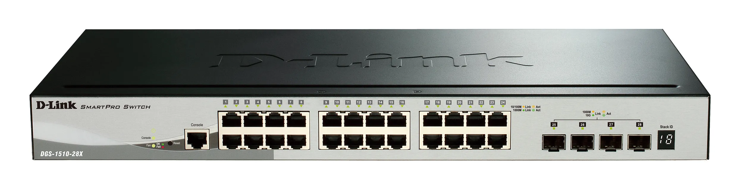 D-Link DGS-1510-28XMP Gigabit Stackable Smart Managed Switch with 10G Uplinks