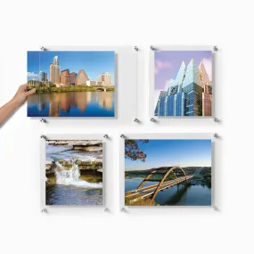 Double Panel Quattro Set of 4 Floating Frames [4012D-]