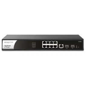 DrayTek VSP2100-K VigorSwitch P2100 8 Port Gigabit POE Layer 2  Managed Switch with 2 SFP Uplink Ports