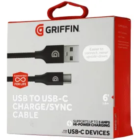 Griffin Premium 6-Ft (USB-C) to USB Charge & Sync Braided Cable - Black