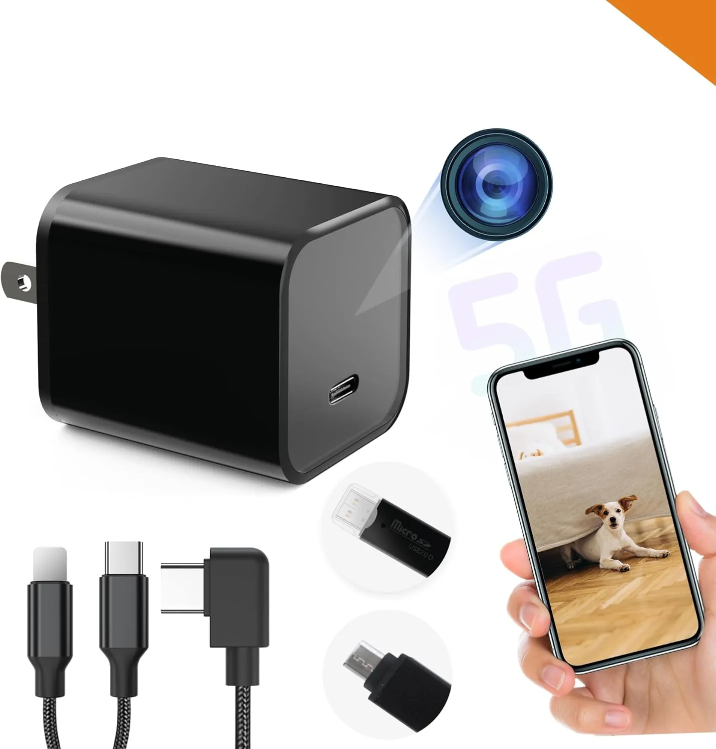 HD Dual Band WIFI Charger Camera [2.4 Ghz & 5 Ghz]