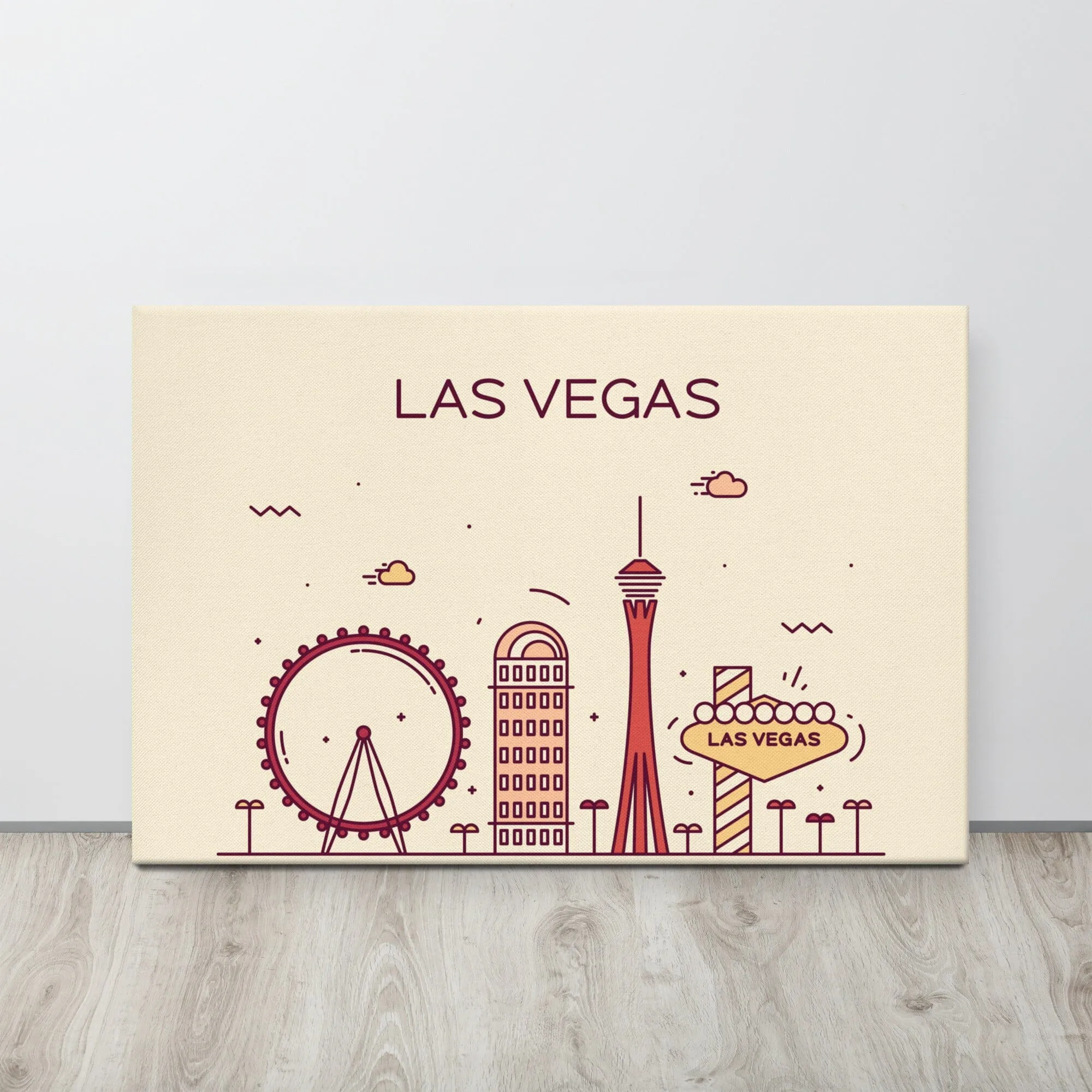 Las Vegas Location Cityscape Canvas