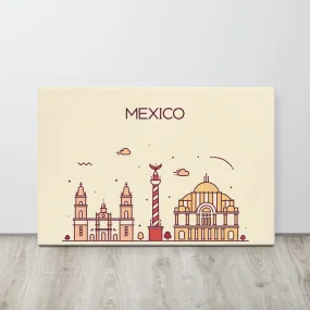 Mexico Location Cityscape Canvas