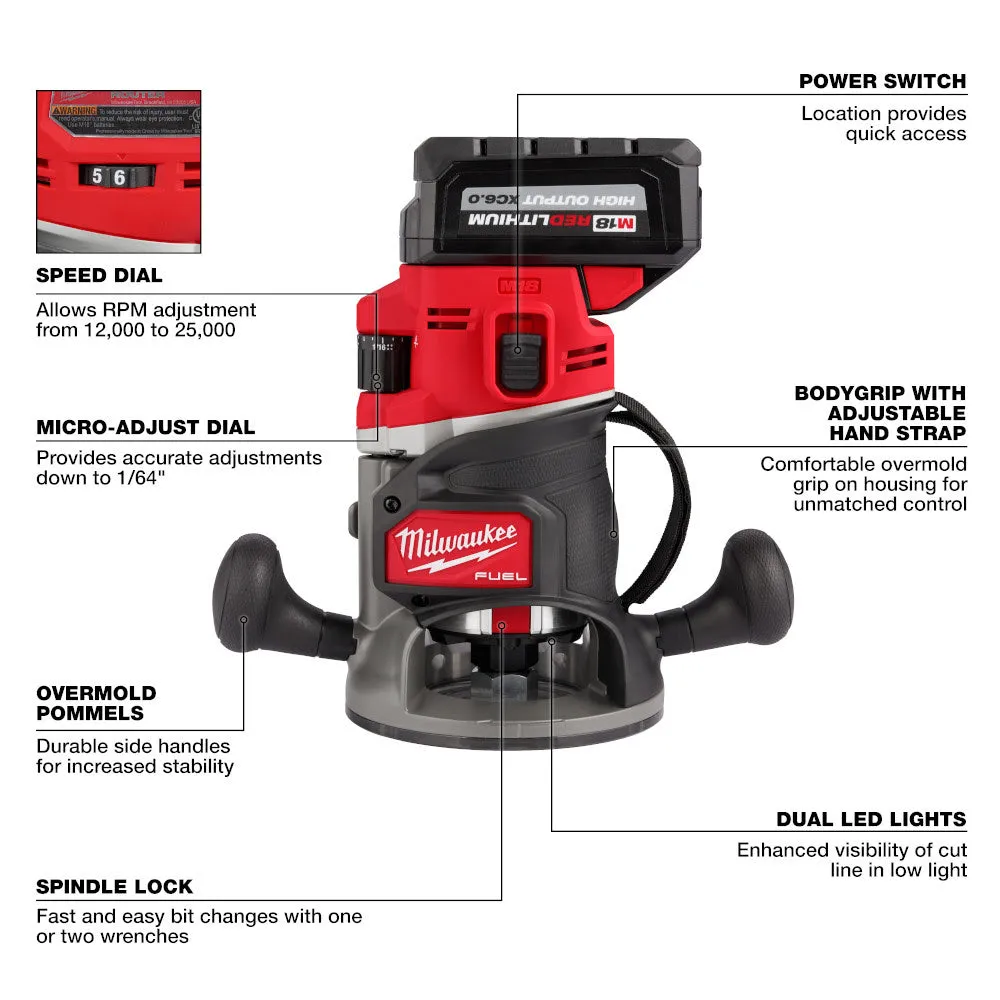 Milwaukee 2838-21 M18 FUEL  1/2" Router Kit