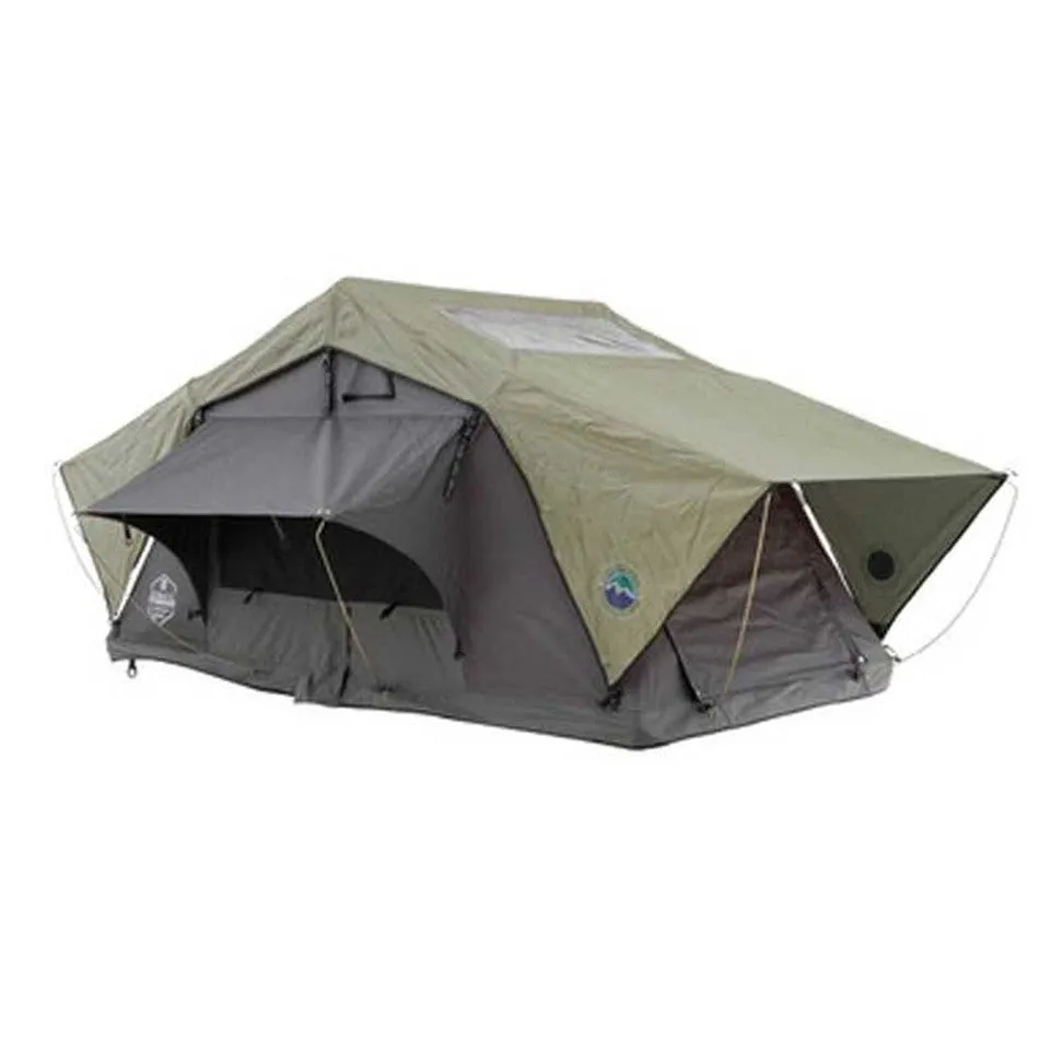 Overland Vehicle Systems HD Nomadic 2 Standard Soft Shell Roof Top Tent - Grey Body & Green Rainfly