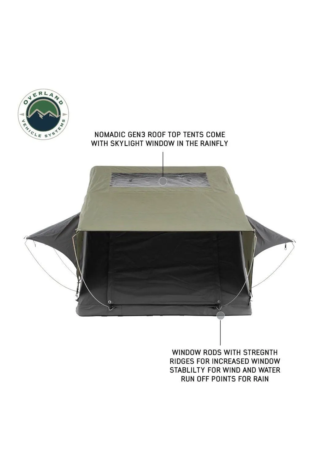 Overland Vehicle Systems Nomadic 2 Standard Overlanding Rooftop Tent