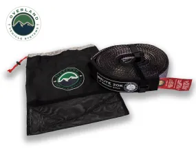 Overland Vehicle Systems Tow Strap 20,000 Lb. 2" X 30' Gray With Black Ends & Storage Bag