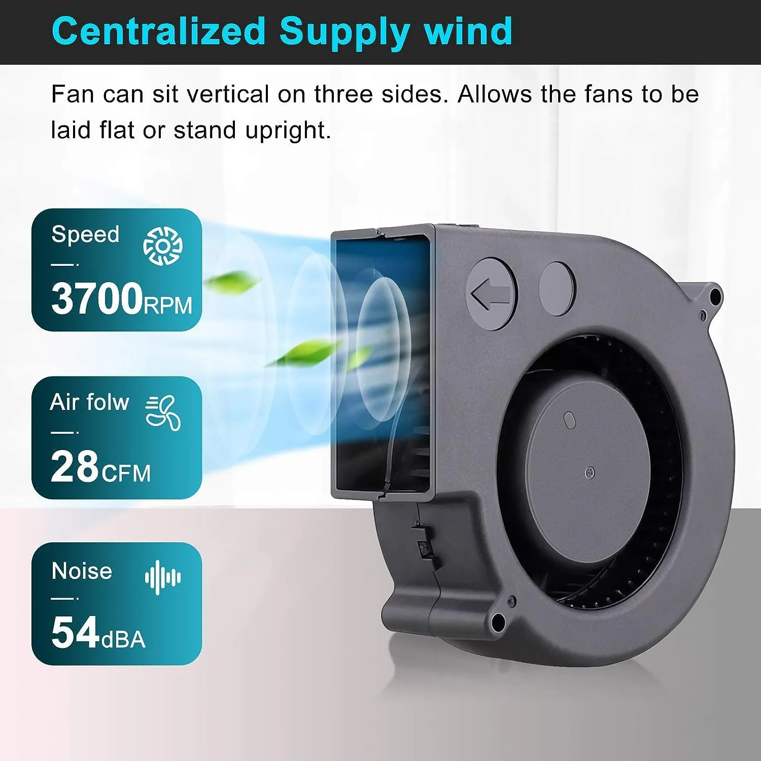 PGSA2Z 12V Blower Fan with Dual Ball Bearings - High Airflow, Variable Speed Controller - 97 x 33 mm - 110V/220V AC Plug - Cooling, and Ventilation Exhaust Projects