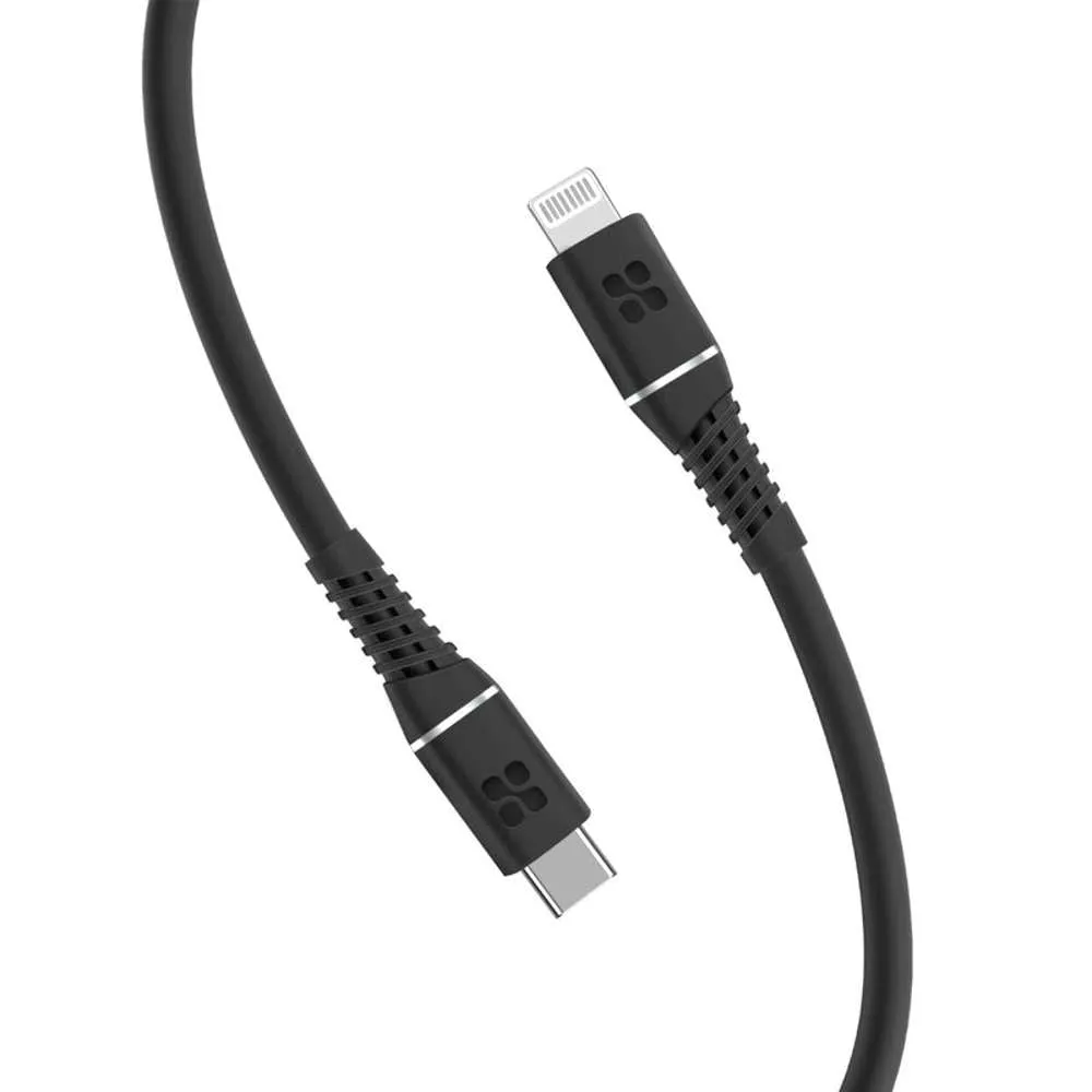 Promate PowerLine-Ci120 USB-C to Lightening Cable 1.2M Black