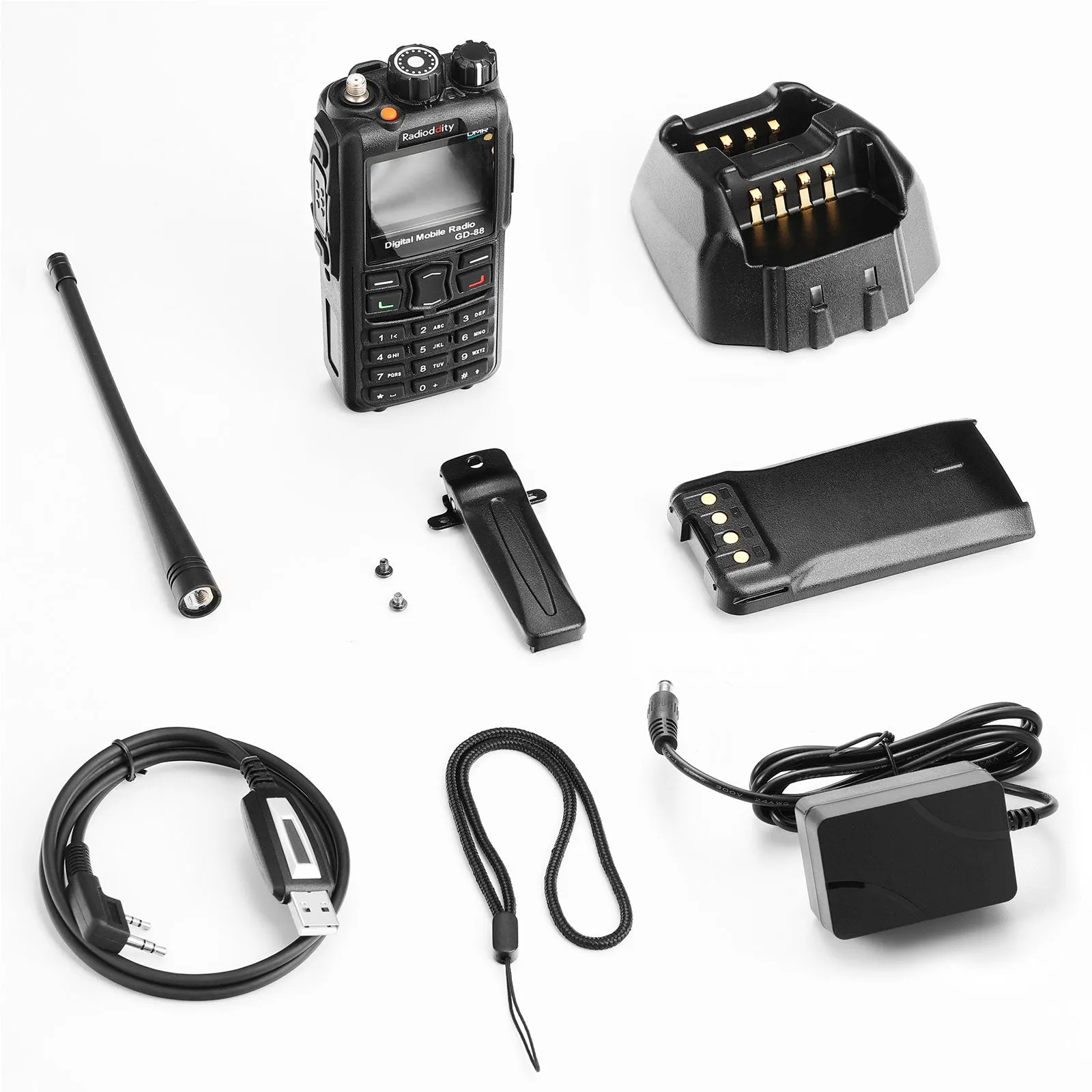 Radioddity GD-88 DMR Radio | Max 7W | Analog & Digital | VHF & UHF | GPS / APRS | Cross-band Repeat | SFR | 300K