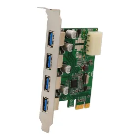 SYBA SD-PEX20133 4-Port USB 3.0 PCI-e x1 USB Controller Card