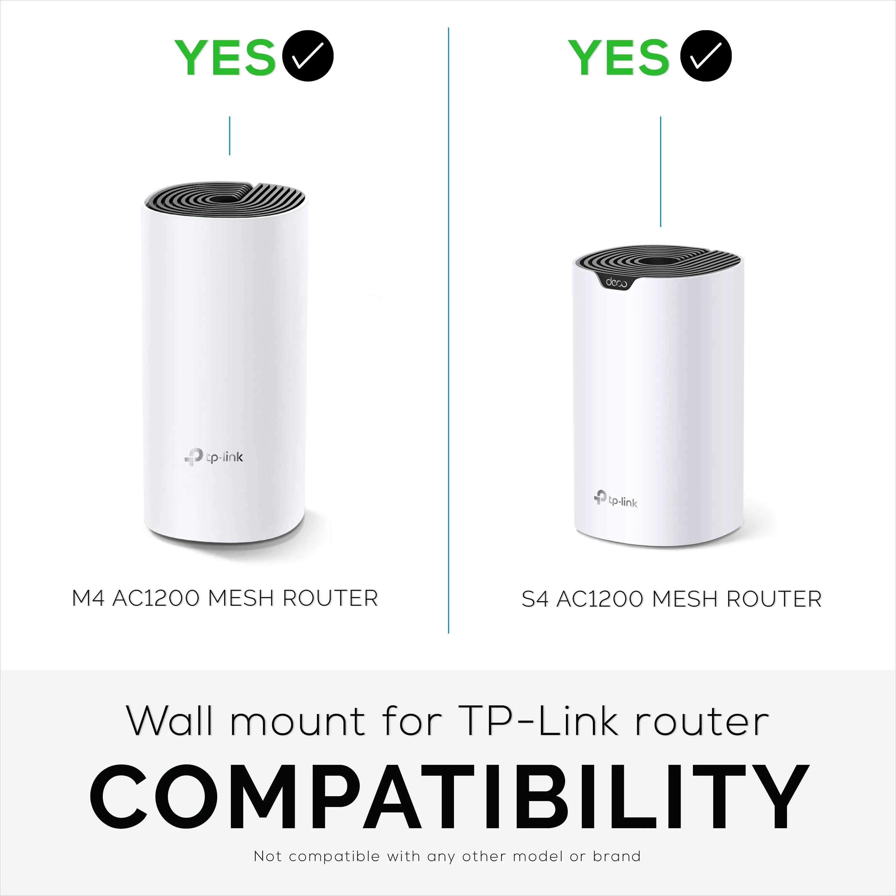 TP-link Deco M4 & S4 Adhesive Wall Mount Holder - No Screws, Easy to Install