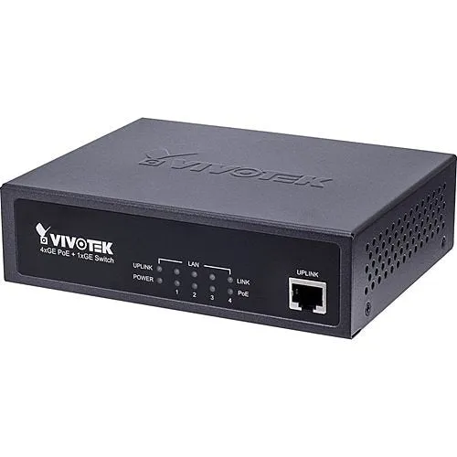 VIVOTEK AW-GET-050A-065 Unmanaged 4xGE PoE   1xGE Switch