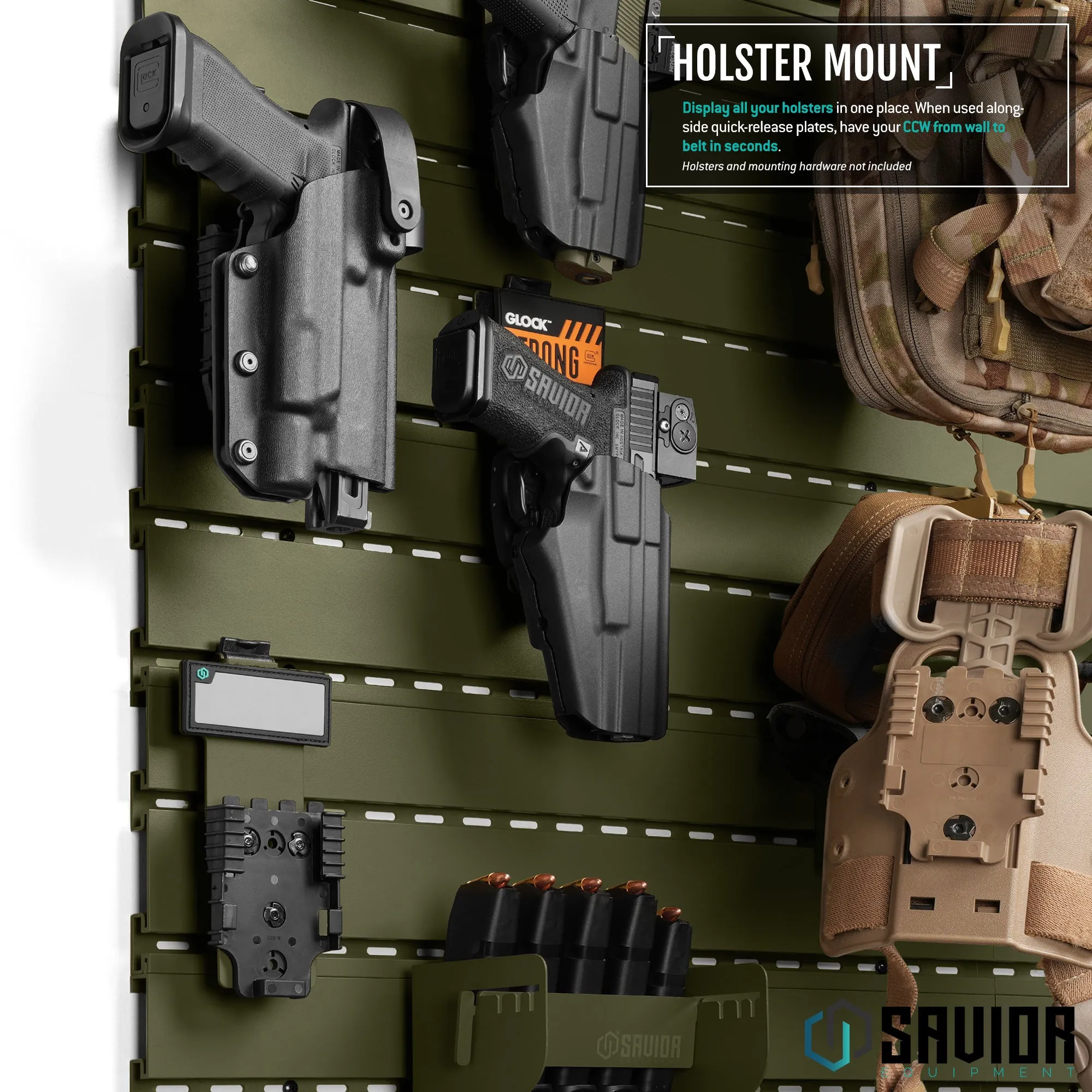 Wall Rack System - Holster Mount - 2 Pack